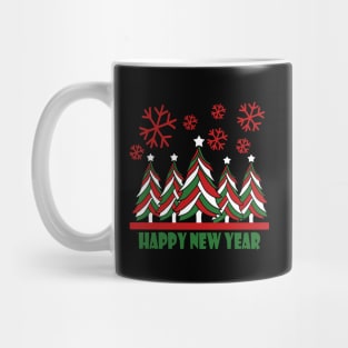 Happy New Year 2024 Tree Snowflakes Mug